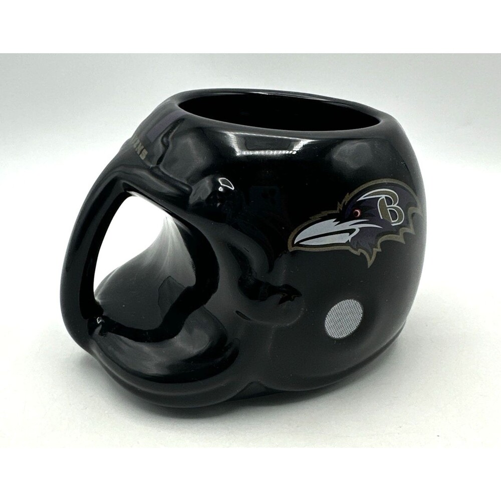 Baltimore Ravens Ceramic Helmet Planter, Caddy, Pencil Holder Black NEW